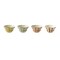 Hello Honey 4-Piece Hand-Painted Stoneware Striped Bowl Set, Multicolor